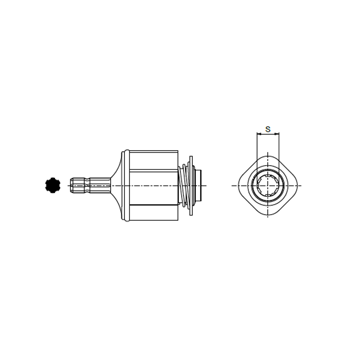 Overunning Clutch 0911S62 RLM1-DX Male-Female Binacchi 