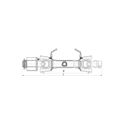 Τριγωνικός Άξονας με Καστάνια LN1 1-3/8''z6 D=610mm/16HP/22x54 Binacchi