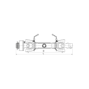 Τριγωνικός Άξονας με Ρολίπ RL1 1-3/8''z6 D=610mm/47HP/30,2x80 Binacchi