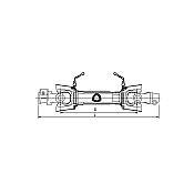 Splined PTO Shaft with Bolt Clutch LB8 1-3/8''z6 L.800/95HP/35x106,5 without Protection Binacchi