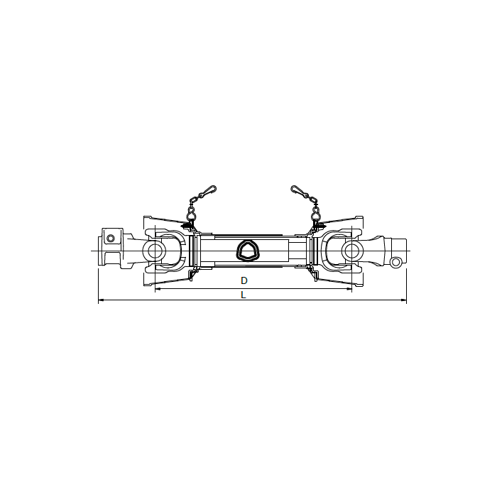 Splined PTO Shaft with Bolt Clutch LB8 1-3/8''z6 L.1000/95HP/35x106,5 with Protection Binacchi