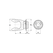 Δίχαλο Καρρέ Άξονα Ταχείας 0800203S60 Νο2 23,8x61,3 1-3/8''z6 Binacchi