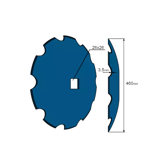Notched disc 18'' 26x26 SP Original