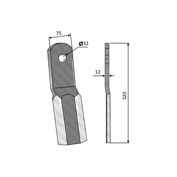 Finishing Mower Blade Φ32 Howard 