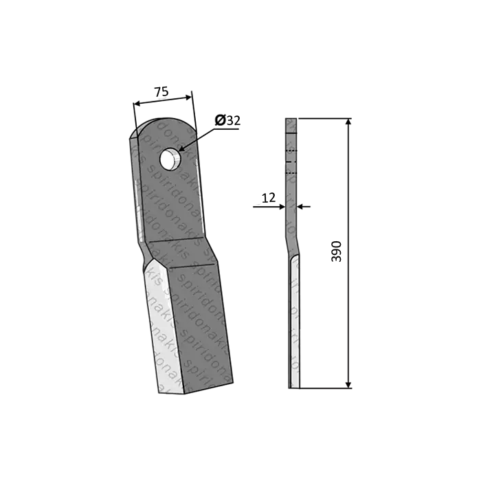 Finishing Mower Blade Φ32 Howard 
