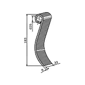 Κουτάλα Καταστροφέα 30x8 183mm Becchio