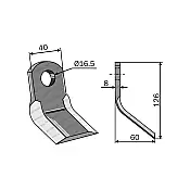 Mulcher Blade Curved 40x8 Ferri Mulcher Blade Curved 40x8 Ferri