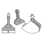 Mulcher Hammer RM71 Ø12,5 SABA Mulcher Hammer RM71 Ø12,5 SABA