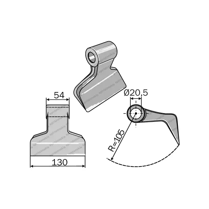 Mulcher Hammer RM92 Ø20,5 SABA 
