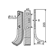Μαχαίρι Φρέζας Rotavator-Okadet 40x8