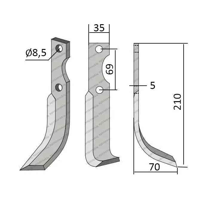 Rotary Cultivator Blade Master 35x5