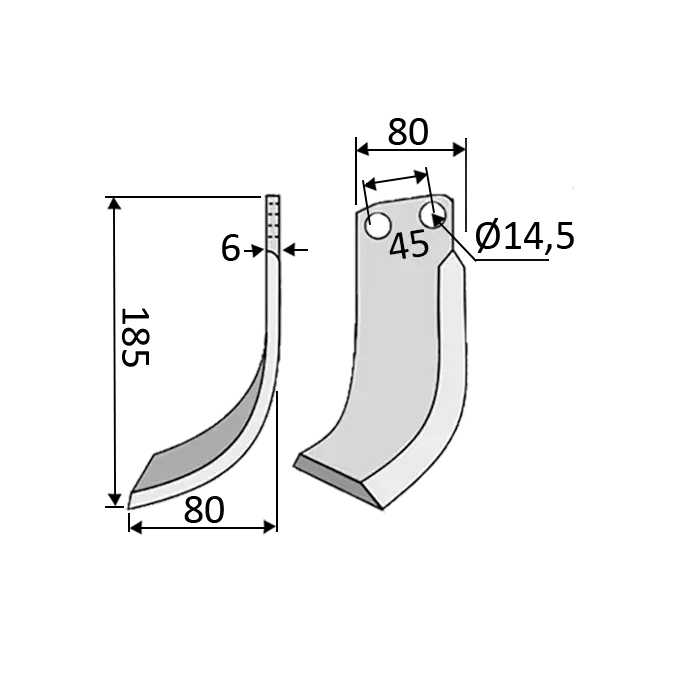 Blade Eberhard 80x6 KK45 Left