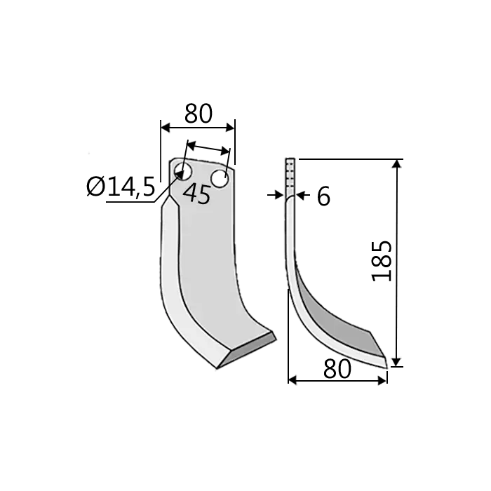 Blade Eberhard KK45 80x6 Right
