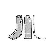 Rotary Cultivator Blade Maschio-Pythagora Curved 70x7 Rotary Cultivator Blade Maschio-Pythagora Curved 70x7