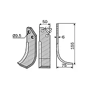 Rotary Cultivator Blade Diana-Simone 50x5 Rotary Cultivator Blade Diana-Simone 50x5