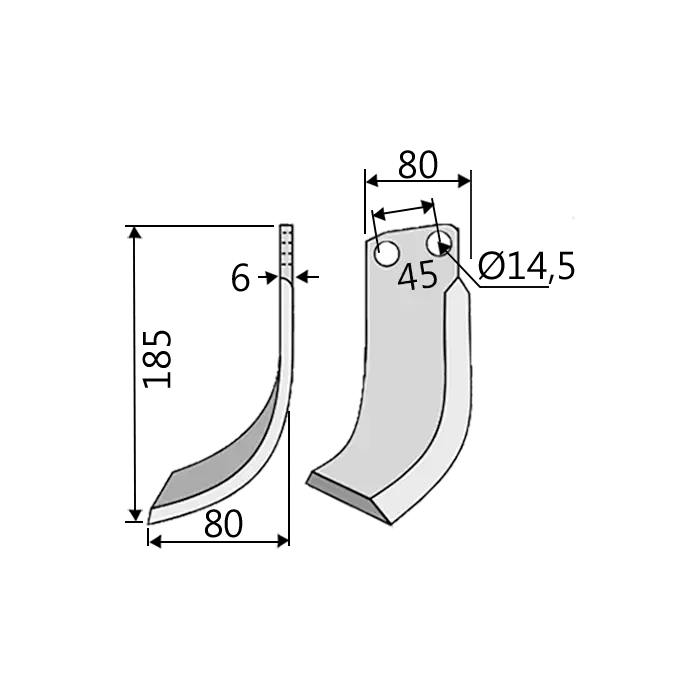 Blade Eberhard 80x6 KK45 Left