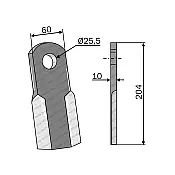 Mulcher Blade Straight 60x10 Berfor Mulcher Blade Straight 60x10 Berfor