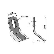 Mulcher Blade Curved 40x8 Ferri Mulcher Blade Curved 40x8 Ferri