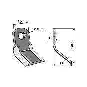 Mulcher Blade Curved 60x8 Orsi Mulcher Blade Curved 60x8 Orsi