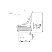 Κάθισμα CMP6122 (Μαύρο Vinyl) Μηχανική Ανάρτ. SEAT